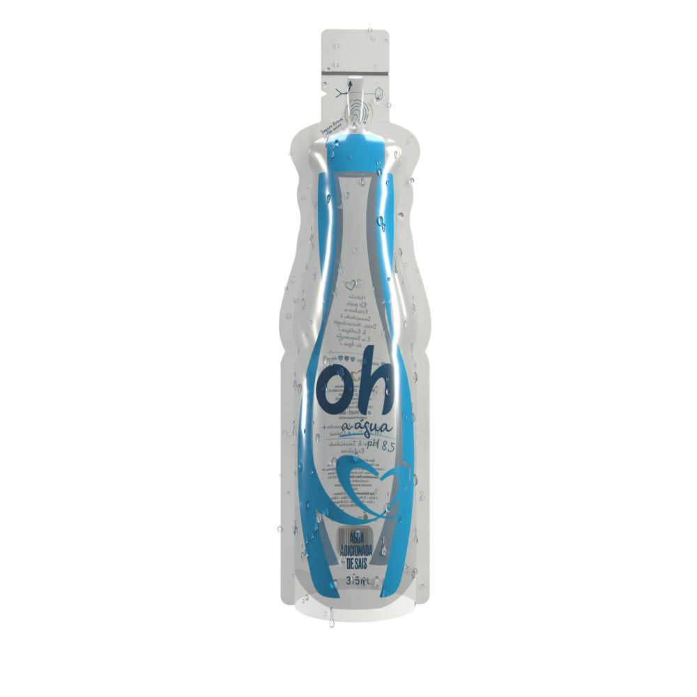 OH A ÁGUA AZUL - CX 50 un – ALCALINA OCEÂNICA 200ML - ÁGUA ADICIONADA DE SAIS SEM GAS