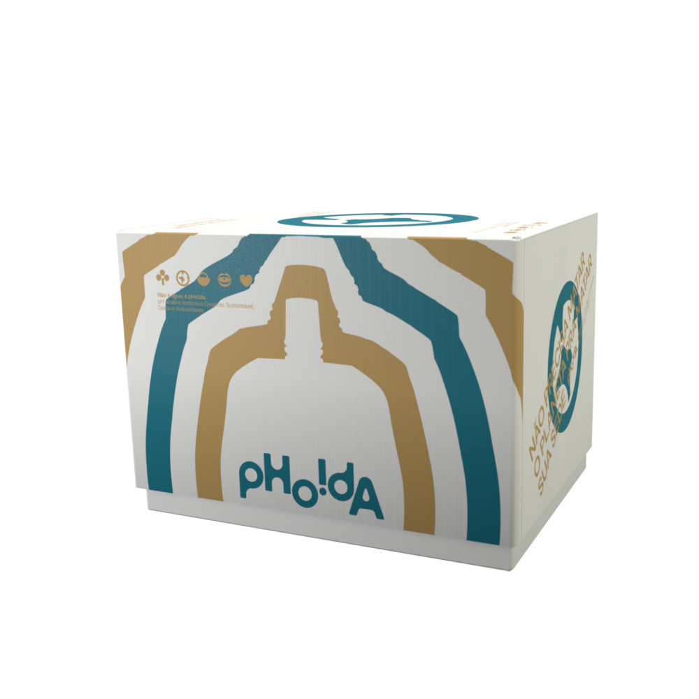 ÁGUA pHo!dA - CX 18 un – ALCALINA OCEÂNICA 510 ML